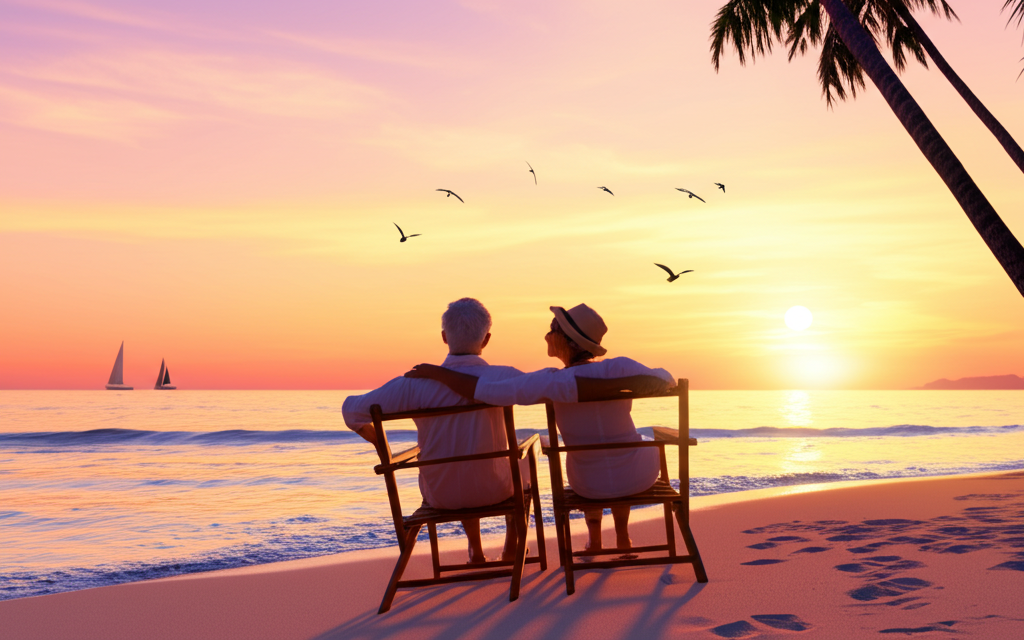 Happy retired couple